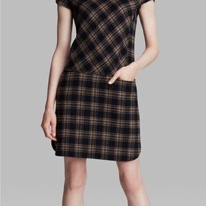 MaxMara Black and Tan Sheath Mini Dress for Work